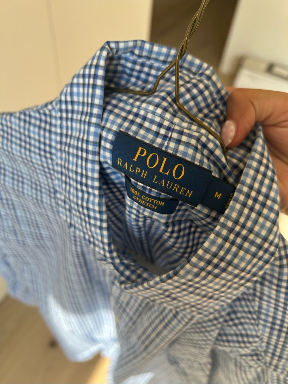Polo by Ralph Lauren Blue and White Gingham Button-Down Shirt